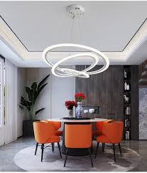Many of the decisions around contemporary dining room décor will be predicated on the spaciousness of room. Round White Simple Pendant Light Acrylic Circular Dining Room Lighting Modern Living Room Office Lamp Led Living Room L Buy At The Price Of 32 40 In Aliexpress Com Imall Com