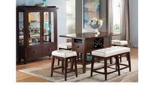 Julian Place Chocolate Vanilla 5 Pc Counter Height Dining Room Dining Room Sets Dark Wood Rooms To Go Furniture Dining Room Sets Affordable Dining Room Sets