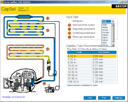 Secop Capillary Tube Selection Software Secop