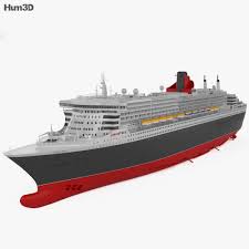 Rms Queen Mary 2 3d Model Ship On Hum3d