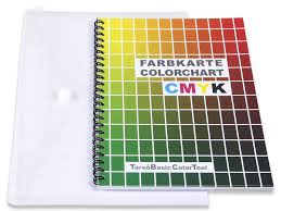 color chart cmyk on coated paper