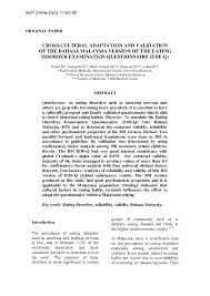 Check spelling or type a new query. Pdf Cross Cultural Adaptation And Validation Of The Bahasa Malaysia Version Of The Eating Disorder Examination Questionnaire Ede Q Ramli Musa And Noor Azimah Muhammad Academia Edu