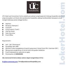 Check spelling or type a new query. Utc Hotel Semarang Loker Lowongan Kerja Hotel