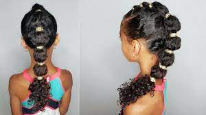 Poodlepuff Ponytail Braidless Hairstyle For Girls Youtube Natural Hair Styles Easy Little Girls Natural Hairstyles Hair Styles