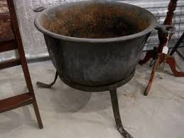 Antique Vintage Large Cast Iron Cauldron Garden Planter Pot Yard Decor Kettle Yard Decor Garden Planters Pots Cauldron