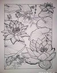 Done Flower Drawing Lotus Flower Drawing Leaf Drawing