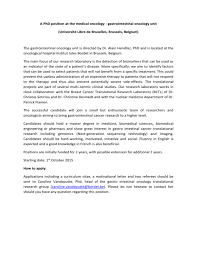 Check spelling or type a new query. A Phd Position At The Medical Oncology