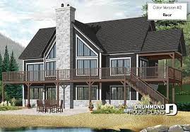 Discover The Plan 3912 V1 The Lakeshore Which Will Please You For Its 1 5 2 3 4 Bedrooms And For Its Cottage Chalet Cabin Styles Basement House Plans Lake House Plans Drummond House Plans