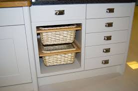 Mdesign steel single drawer side table and basket storage unit. A Wicker Basket Pull Out Unit Example Timeless Kitchen Diy Kitchen Cabinets New Kitchen