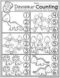 Dinosaur Counting Worksheets For Preschool Dinosaurworksheets Preschoolworkshee Dinosaurs Preschool Dinosaur Activities Preschool Preschool Theme Activities