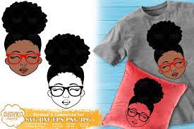 Download Black Girl With Glasses Svg 2 Afro Girl Silhouette Svg Didiko Designs