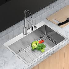 Check spelling or type a new query. Juntoso 28x21 Inch Kitchen Sink Drop In 16 Gauge Stainless Steel Single Bowl Topmount Kitchen Sink Basin Wayfair