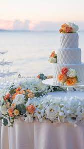 Classic Outdoor Beach Wedding Cake Table Setup Beach Wedding Decorations Beach Wedding Wedding Cake Table Wedding Cake Table Decorations Beach Wedding Cake