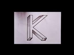 How To Draw Latter K In 3d Letter K In 3d Pencil Shaded 3d Letter Youtube 3d Letters Pencil Shading Drawings