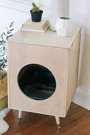 Diy Modern Plywood Kitty Litter Box Hunker Cat Litter Box Diy Cat Litter Box Litter Box Furniture