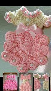 How To Make A Pull Apart Cupcake Dress Baby Shower Cupcakes Girl Shower Cupcakes Baby Shower Cupcakes For Girls