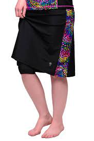 Hydrochic Womena S Plus Size Modest Swim Skirt With Leggings Skirted Swim Bottoms Black Tiger 3x Make Sure To Skirt Inspiration Running Skirts Womens Skirt