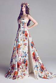 Floral Print Wedding Dresses For Spring 2016 Mywedding Floral Print Wedding Dress Gorgeous Dresses Couture Dresses