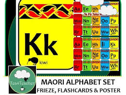 Maori Alphabet Frieze Flashcards And Poster Colourful Maori Design Preschool Kindy