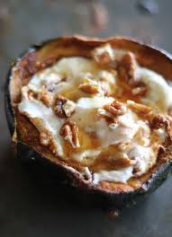 Breakfast Baked Acorn Squash With Greek Yogurt Honey Pecans Recipe Breakfast Bake Acorn Squash Yogurt Recipes