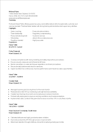 banking head teller resume templates