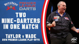 Alle informationen zur pdc premier league darts 2021 sowie die immer aktuelle tabelle, der spielplan und alle weiteren informationen rund um eines der. Two Nine Darters In One Match Taylor V Wade 2010 Premier League Final Youtube