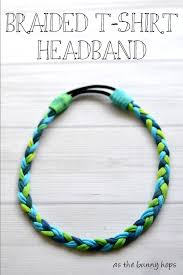 Tutorial Braided T Shirt Headband As The Bunny Hops Braided T Shirts Diy Headband Tshirt Headband