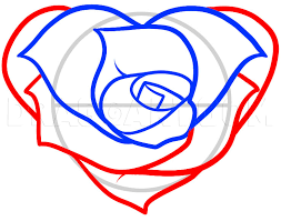 This next tutorial is going to be very cool. How To Draw A Heart Rose Rose Heart Step By Step Drawing Guide By Dawn Dragoart Com