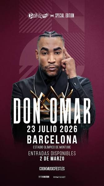 👑 EL REY LLEGA A BARCELONA 👑, Cookers, después de hacer HISTORIA con dos  SOLD OUT consecutivos en Tenerife y Sevilla… Don Omar suma una nueva parada  en España 💥🇪🇸, 📍 Barcelona, 🏟 Estadi Olímpic Lluís ...