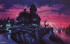 The Haunted Mansion Is Blue And Phantom Manor Is Pink Disneyland Paris Attractions Disney Haunted Mansion Disneyland