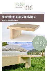 Nachttisch Aus Massivholz Holztisch Ausziehbar Bett Holz Bettablage