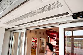 Where curtains overlap the window recess, allowances must be made for stacking space and track fixing to. Recessed Air Curtain Ar200 Series Frico Commercial For Suspended Ceilings Hidden