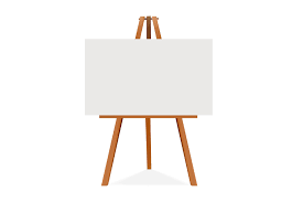 Easel Illustration Canvas Blank Space Wooden Adjustable Easel Art Easel Blank Photo