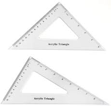 Pack of 2 large transparent triangle ruler set square: Buy Coopay Large Triangle Ruler Set Square 30 60 And 45 90 Degrees Triangle Hollow Online In Indonesia B088gpb8wr