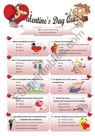 26/10/2021 · kids valentine trivia questions about valentine's day. Valentine S Day Quiz Esl Worksheet By Jbm182