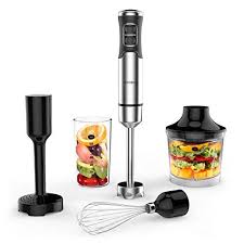 Mixeur Plongeant 1000w Aevobas 5 En 1 Melangeur A Main Mixeur Multifonction Avec Vitesse Infiniment Variable En Aci Mixeur Multifonction Presse Puree Melangeur