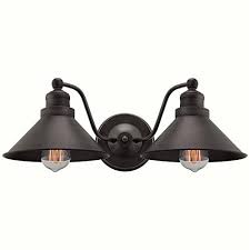 Kira Home Welton 19 2 Light Modern Farmhouse Bathroom Light Vintage Wall Sconce Barn Light Hand Painted Gold Trim Brushed Dark Industrial Bronze Finish Farmhouse Touches
