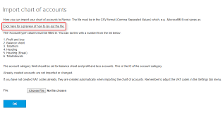Reviso Uk Help How Can I Import The Chart Of Accounts