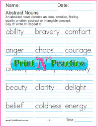 noun worksheets common and proper abstract collective plural