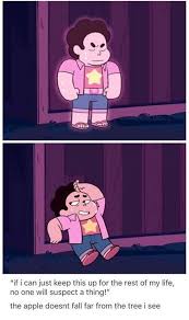 What If He Can T Really Shape Shift Well Because Of His Improper Gem Placement Steven Universe Funny Steven Universe Theories Steven Universe Memes