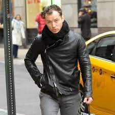 Pin On Jude Law Style Black Leather Jacket