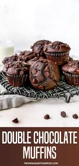 Double Chocolate Muffins Super Moist Chocolate Muffins Made With Cocoa Powder And Lots In 2020 Chocolate Muffins Moist Chocolate Chip Muffins Double Chocolate Muffins