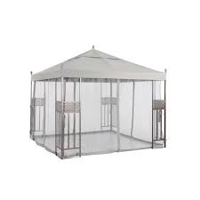 10 Ft X 10 Ft Riverhead Gazebo Beige Cream Gazebo Steel Gazebo Screened Gazebo