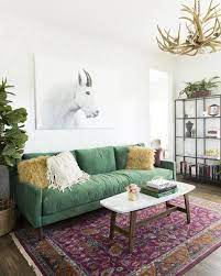 Posner Trestle Coffee Table In 2021 Green Sofa Living Room Green Couch Living Room Green Living Room Decor