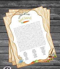 Peter Rabbit Option 1 Matching Word Search Baby Shower Game From Invitations More By Terra S Baby Shower Baby Shower Games Invitations
