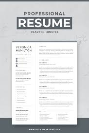 It is good to have a comprehensive one page cv just make sure the content is still readable and understandable. Resume Template For Word Mac Pages With Cover Letter And References Page Compact 1 Page Resume De Resume Design Template Job Resume Template Resume Template