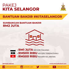 Dewan komuniti/ruang orang ramai, surau/ruang solat, gerai makan/ruang niaga; Sumbangan Banjir Kita Selangor Inisiatif