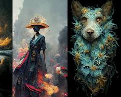 Image of examples of images generated by Midjourney