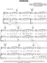 Um klaviernoten für anfänger zu erkennen, sollte man sich die untere notenzeile genauer wähle. Imagine Dragons Demons Sheet Music In Eb Major Transposable Download Print Sku Mn0112549