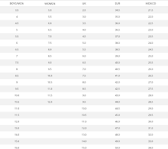 size chart zumiez